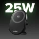 SBS magnetinis automobilinis telefono laikiklis su Qi2 25W belaidžiu įkrovikliu ir aušinimu, juodas