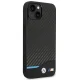 BMW Leather Carbon dėklas skirtas Apple iPhone 14, juodas