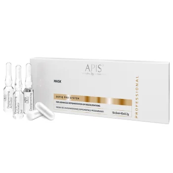 Apis DEPIQ Pro System depigmentacinė veido kaukė, 10x3ml + 10x0,7g