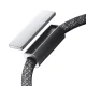 Joyroom S-A50 60W USB-C į USB-C laidas su magnetiniu organizatoriumi, 1.2m, pilkas