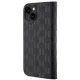 Karl Lagerfeld Saffiano Monogram atverčiamas dėklas iPhone 14 telefonui, juodas