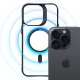 3mk iPhone 14 Pro Max dėklas Satin Armor MagCase, skaidrus su juodu rėmeliu