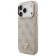 Guess dėklas iPhone 17 Pro telefonui 4G PU Leather Triangle Logo MagSafe, rožinis