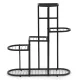 Plant Stand 5 Tier Metal Flower Pot Holder Shelf for Indoor Plants ModernHome, black