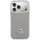 Karl Lagerfeld Karl & Choupette Saffiano MagSafe dėklas iPhone 17 Pro, pilkas