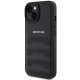 AMG dėklas iPhone 15 Plus / 14 Plus telefonams, Leather Debossed Lines, juodas