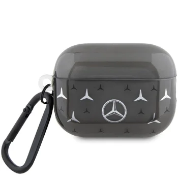 Mercedes MEAP28DPMGS Large Star Pattern Case for AirPods Pro 2 Black