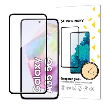 Apsauginis stiklas 5D Samsung Galaxy A35 / A55, juodais kraštais