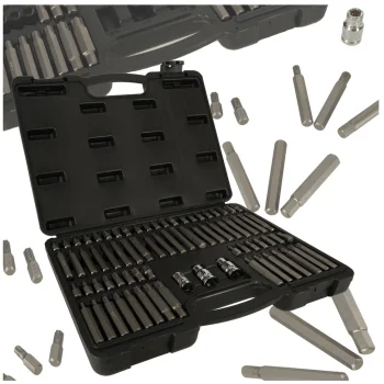 KAFUWELL 75-Piece Screwdriver Bit Set with Short & Long Hex Torx Bits in Case