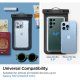 Spigen A601 Universal Waterproof Case vandeniui atsparus dėklas (2 vnt.), juodas
