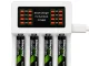 Maxday C704B3 AA/AAA baterijų įkroviklis, USB-C, baltas