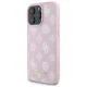 Guess Peony Script MagSafe dėklas iPhone 16 Pro Max telefonui, rožinis