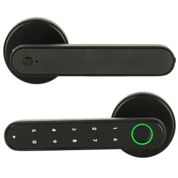 Elektroninė durų rankena-spyna su kodu, piršto atspaudu ir Bluetooth
