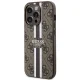 Guess 4G Printed Stripes MagSafe dėklas iPhone 14 Pro Max, rudas