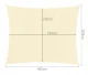 Gardlov Rectangular Sun Shade Sail 4x3 m Beige