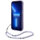 Guess Translucent Pearl Strap Case for iPhone 14 Pro Max, Purple