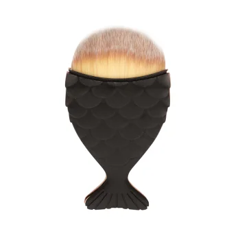 Fish-Shaped Dust Brush for Nails and Makeup, Black