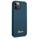 Guess Silicone Vintage dėklas iPhone 12 Pro Max, mėlynas