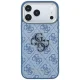 Dėklas Guess 4G & Big Resin Logo skirtas iPhone 17 Pro Max / 18 Pro Max, šviesiai mėlynas