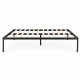 Metalinė lova ModernHome 190x200 cm su medinėmis grotelėmis, juoda