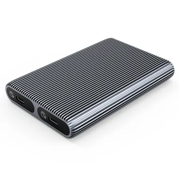 Orico AM2C3-2N dvigubas M.2 NVMe SSD išorinis dėklas USB-C 10Gb/s, pilkas