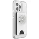 PopSockets PopWallet+ G2 MagSafe dėklas-laikiklis, baltas ir skaidrus