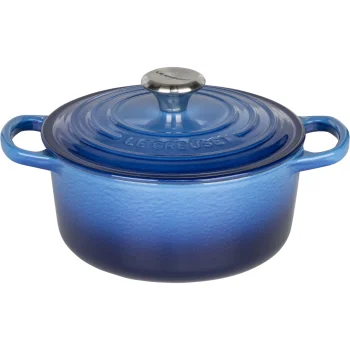 Ketaus puodas Le Creuset Signature apvalus 18 cm, 1,8 l, mėlynas