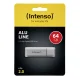 USB atmintinė Intenso Alu Line 64 GB USB 2.0, sidabrinė