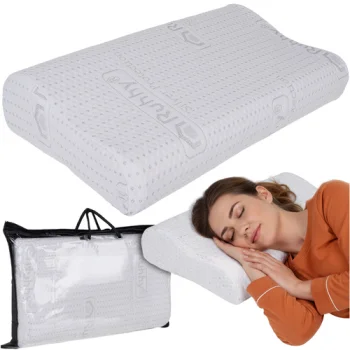 Ruhhy Ergonomic Memory Foam Pillow, White