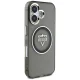 Guess IML Metal Mountain Logo MagSafe dėklas telefonui iPhone 16, juodas