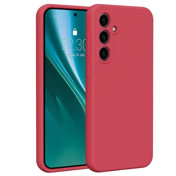 Etteri Silicone Case for Samsung Galaxy S23 FE, Raspberry Red
