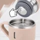Nerūdijančio plieno termosas 500 ml su 3 puodeliais, rožinis