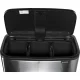 Rūšiavimo šiukšliadėžė Brabantia Bo Touch Bin 34 L (11 + 23 L), sidabrinė