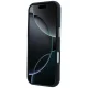 Mercedes Leather Semi Wrap Iconic Line MagSafe dėklas, skirtas iPhone 17 Pro Max, tamsiai mėlynas
