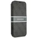 Guess 4G Stripe atverčiamasis dėklas iPhone 13 mini, pilkas