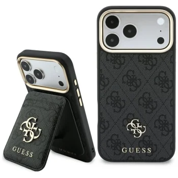 Guess 4G wallet case with MagSafe for iPhone 18 Pro Max and 17 Pro Max, black