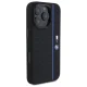 BMW dėklas iPhone 16 Pro Max telefonui Silicone Hexagon Blue Line MagSafe, juodas