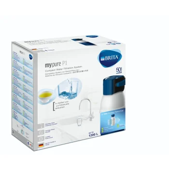 Vandens filtravimo sistema Brita mypure P1 su papildomu maišytuvu ir P 1000 filtru, sidabrinė