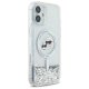 Karl Lagerfeld dėklas iPhone 16 Plus telefonui Liquid Glitter Karl & Choupette MagSafe