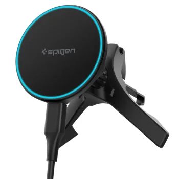 Spigen EV15MAQ Essential Qi2 MagSafe Car Air Vent Mount with 15W Charger - Black