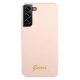 Guess Silicone Script dėklas Galaxy S22+ S906, Rausvas