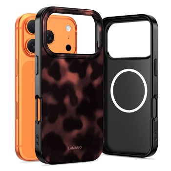 Tech-Protect Lamano MagSafe Case for iPhone 17 Pro, Black/Red