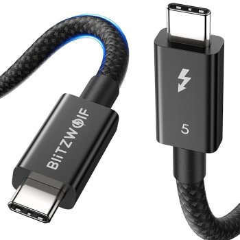Laidas USB-C į USB-C BlitzWolf BW-HDC8 240W, 0.5m, juodas
