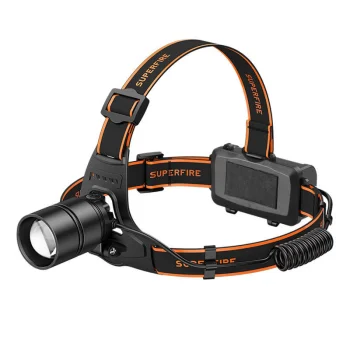 Galvos žibintuvėlis Superfire HL71, 500 lm, USB, 5 režimai