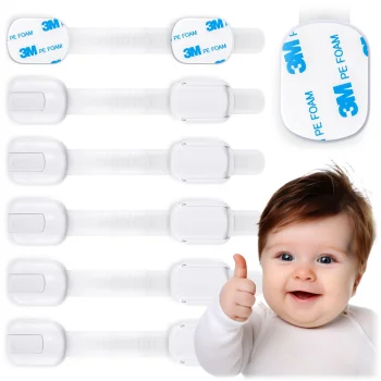 Ricokids 798100 Cabinet and Drawer Safety Locks, 6 pcs, White
