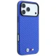 Dėklas BMW M Carbon Metal Logo MagSafe skirtas iPhone 17 Pro / 18 Pro, mėlynas