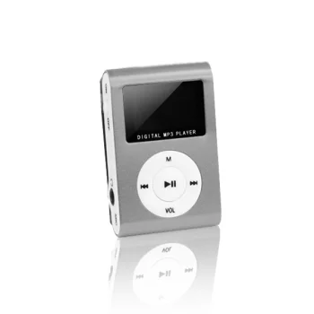 Setty MP3 grotuvas su LCD ekranu ir ausinėmis, sidabrinis