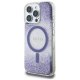 Guess HC Resin Bottom Glitter MagSafe dėklas iPhone 16 Pro Max, violetinis