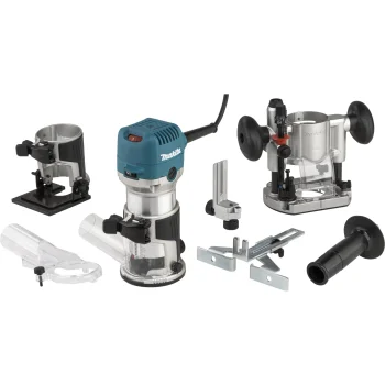 Daugiafunkcis frezeris Makita RT0702CX2J 710W 6 / 8 mm su priedais