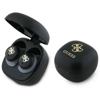 Guess GUTWSJ144ESK TWS belaidės ausinės su įkrovimo dėklu, juodos